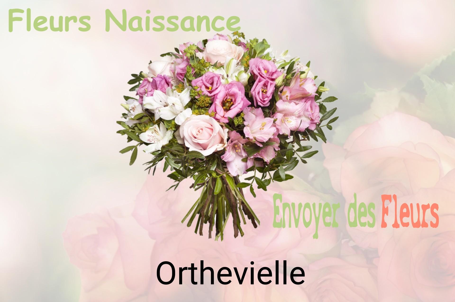 Bouquet de fleurs de naissance livré à Orthevielle
