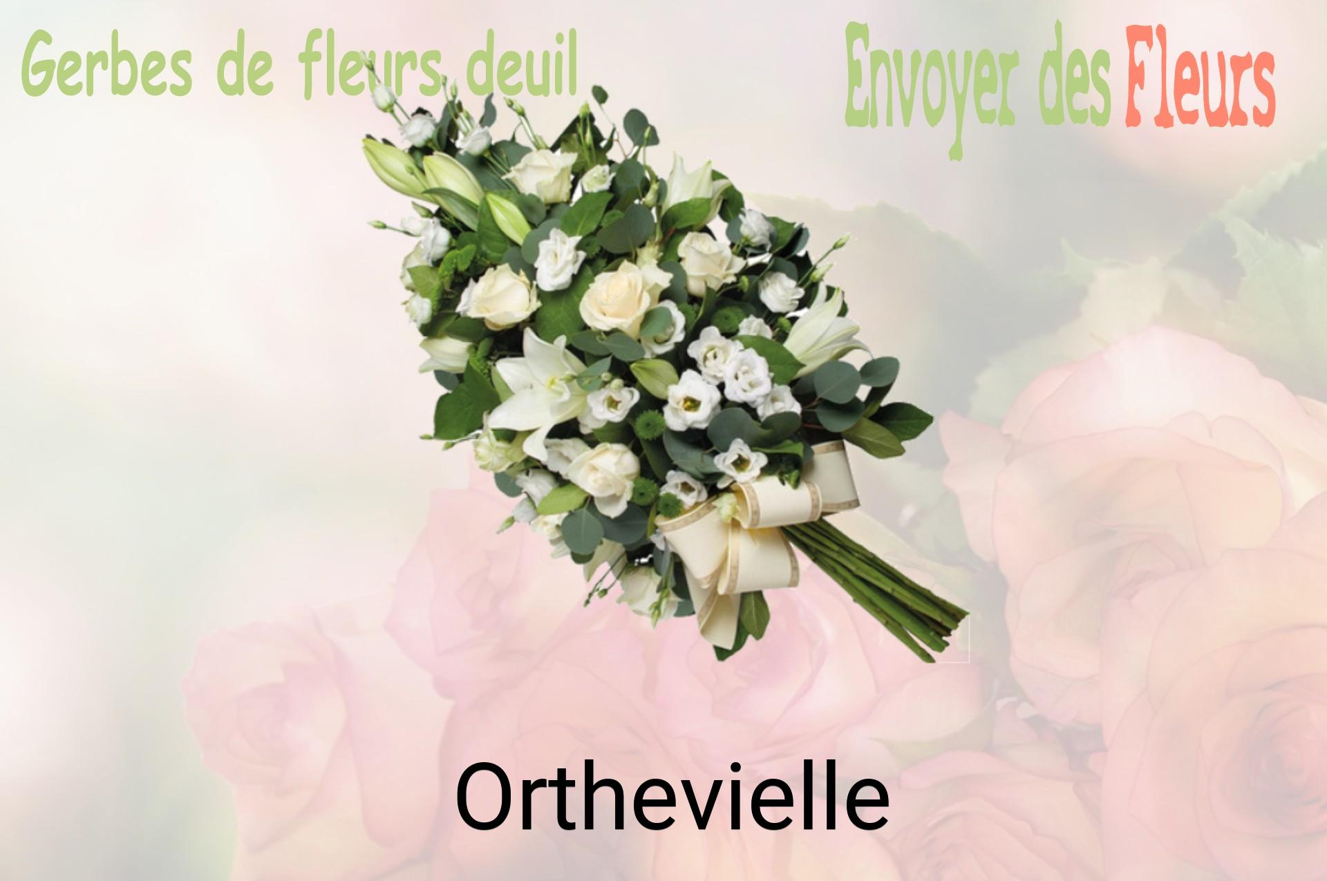 Gerbe de fleurs de deuil livrée à Orthevielle